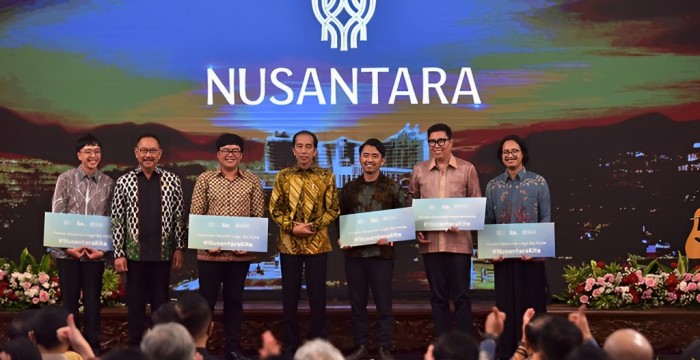 Presiden Jokowi meluncurkan logo IKN, Selasa (30/05/2023), di Istana Negara, Jakarta. (Foto: Humas Setkab/Agung)