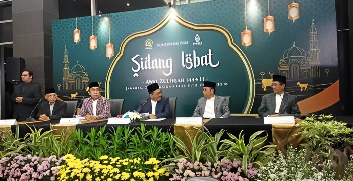 Foto: Jumpa pers sidang Isbat Idul Adha 2023.