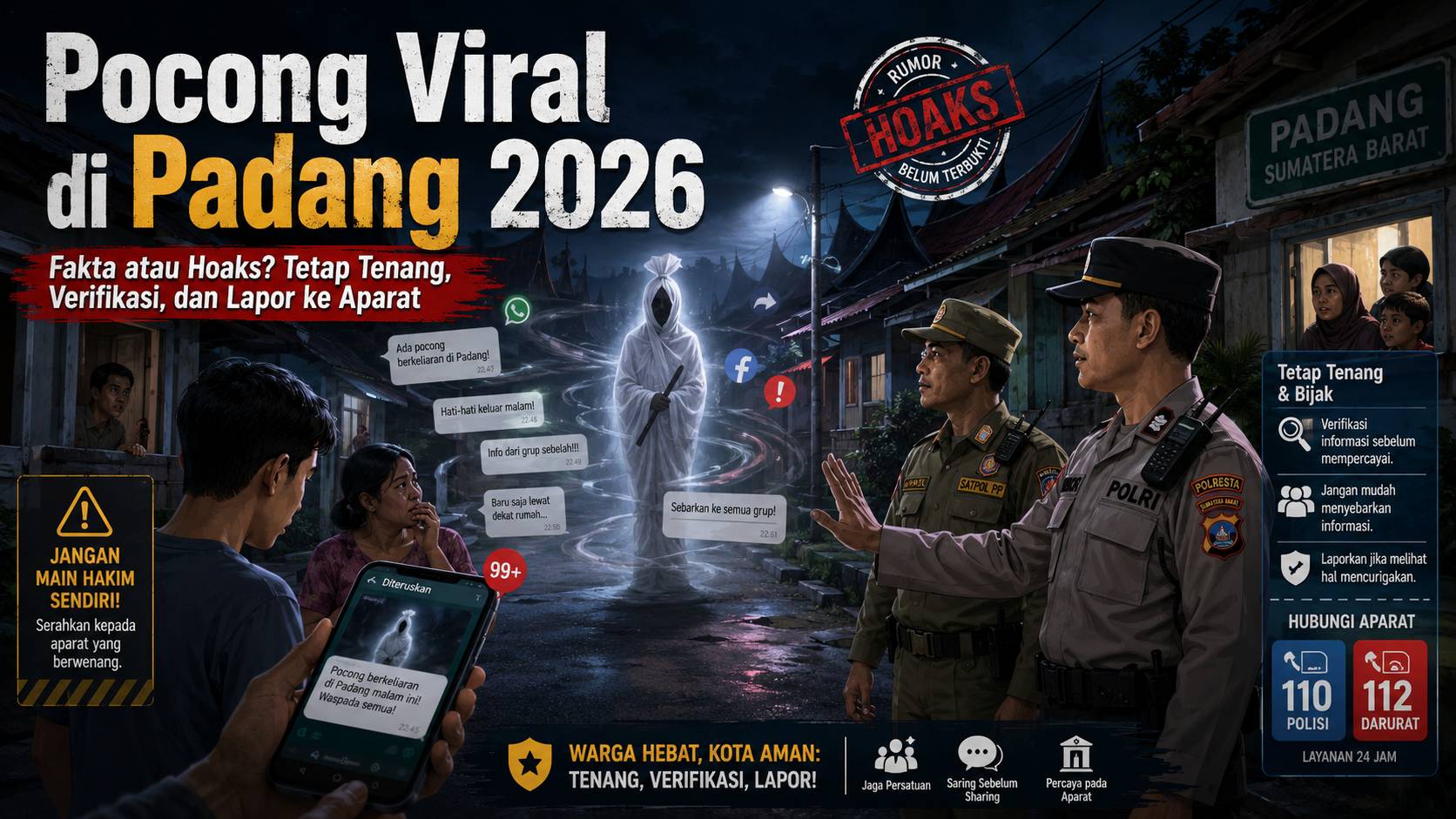 Pocong Viral Padang 2026: Antara Teror Nyata, Hoaks, dan Kepanikan Kolektif di Media Sosial