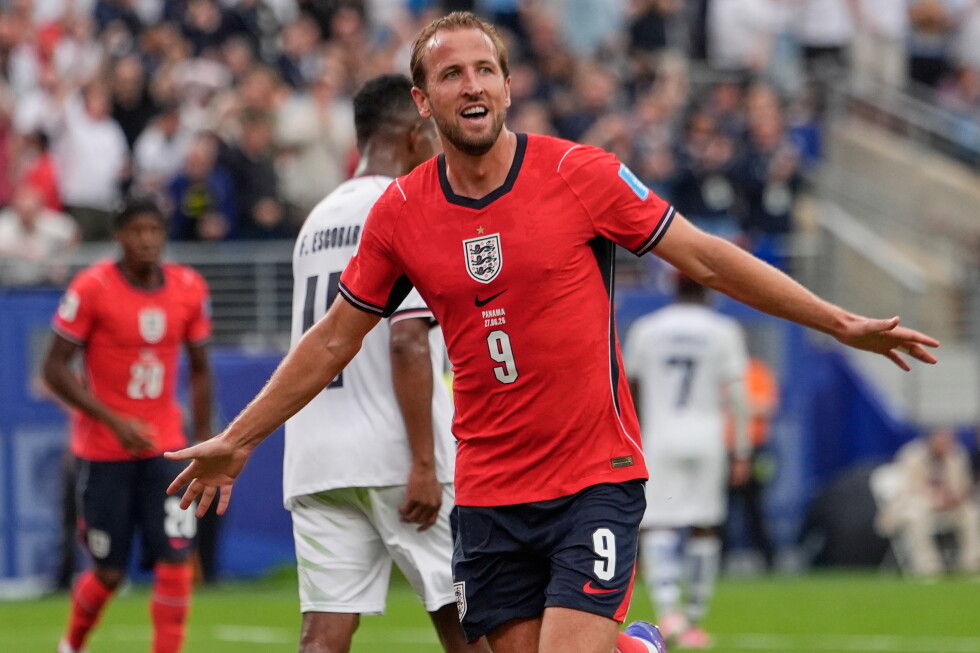 Harry Kane merayakan gol Inggris ke gawang Panama pada laga Grup L Piala Dunia 2026.
