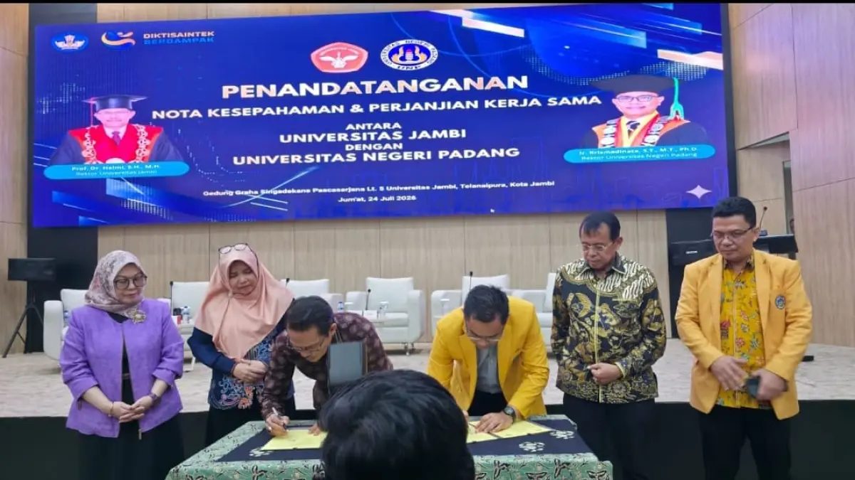 UNP dan Universitas Jambi Teken MoU, Perkuat Kolaborasi Pendidikan dan Riset