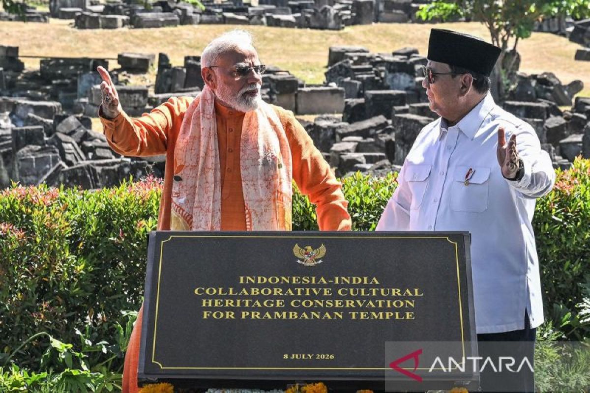Prabowo dan PM Modi resmikan kolaborasi konservasi Candi Prambanan