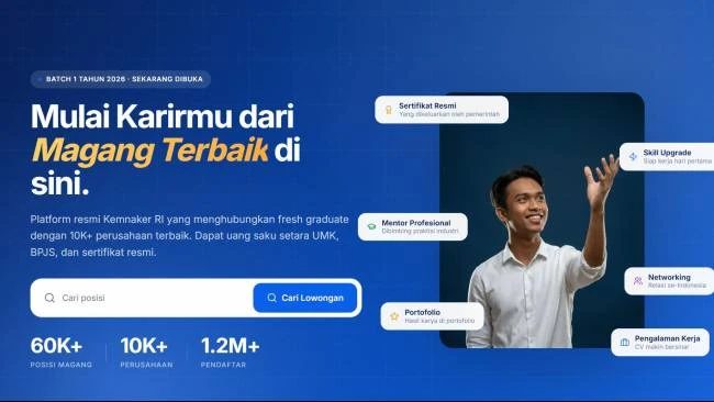 Kemnaker Buka Magang Nasional 2026, Sediakan 150 Ribu Kuota Peserta
