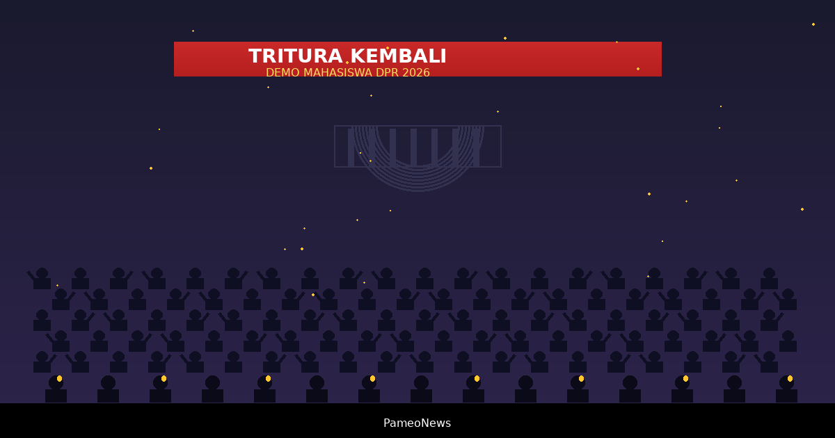 Ilustrasi demonstrasi mahasiswa di depan Gedung DPR RI, Jakarta