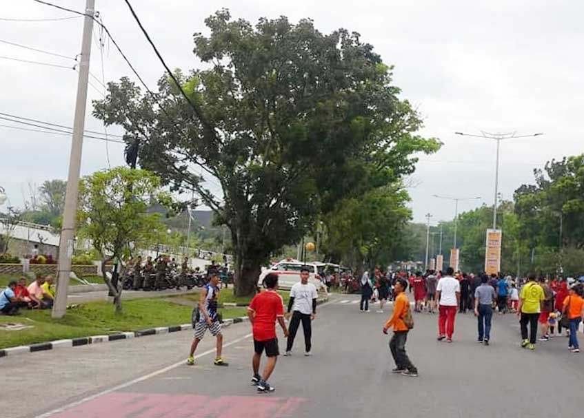Suasana Car Free Day di Padang