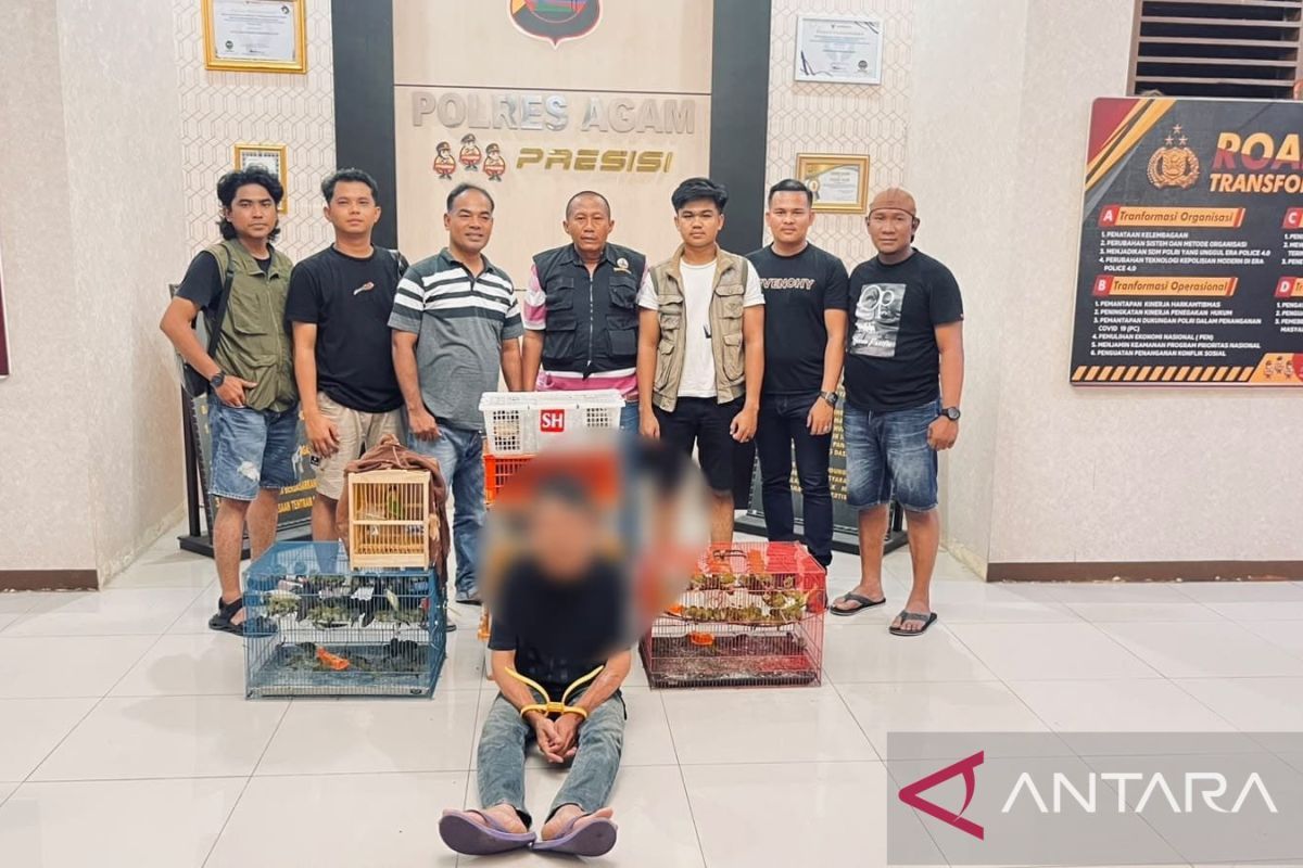 BKSDA Sumbar dan Polres Agam Amankan Penyelundup 225 Burung, Sebagian Satwa Dilindungi