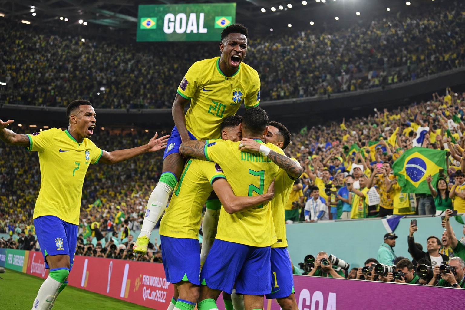 Ilustrasi selebrasi timnas Brasil di Piala Dunia 2026