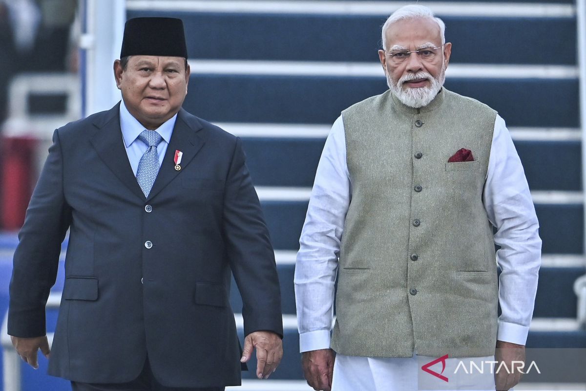 Prabowo sambut PM India Narendra Modi di Lanud Halim Perdanakusuma