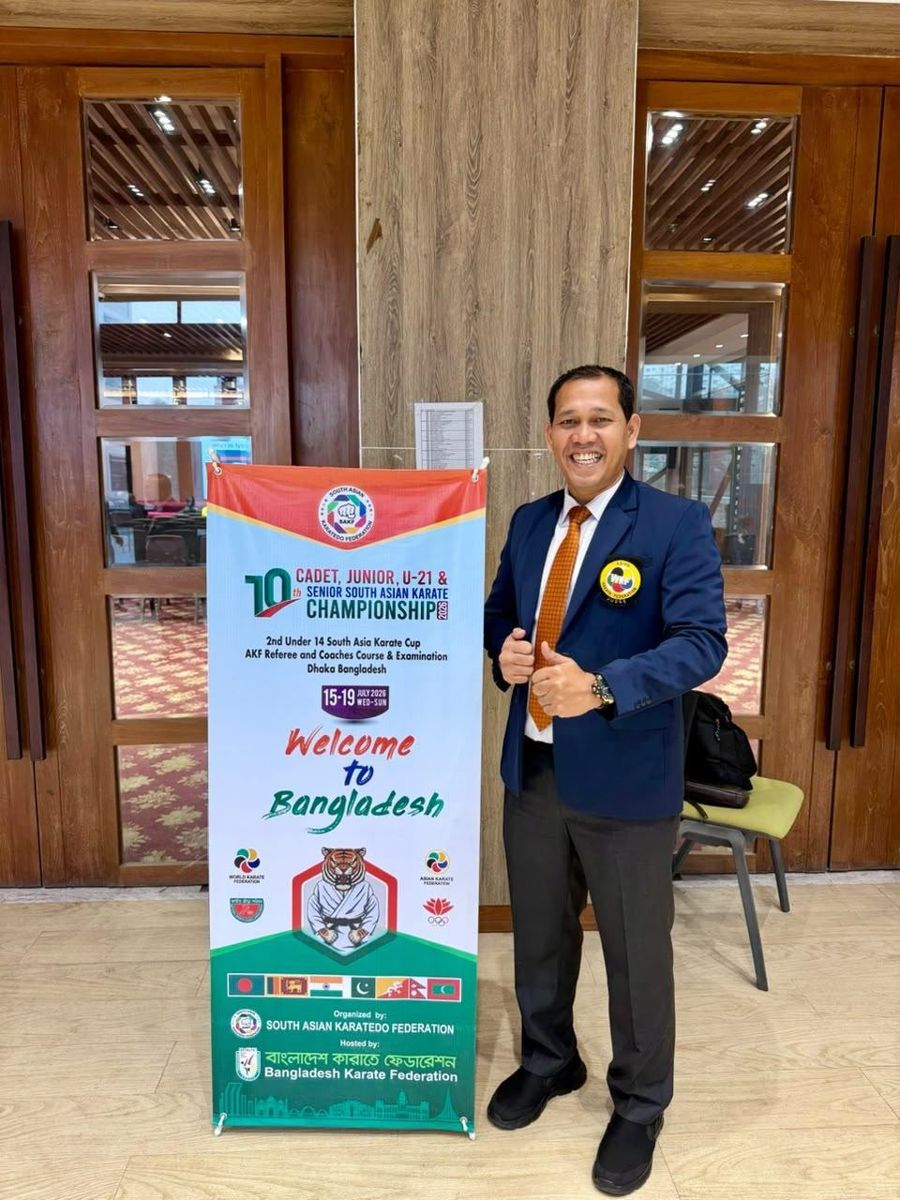 Dosen FIK UNP Pimpin Kejuaraan Karate Asia Selatan 2026 di Bangladesh