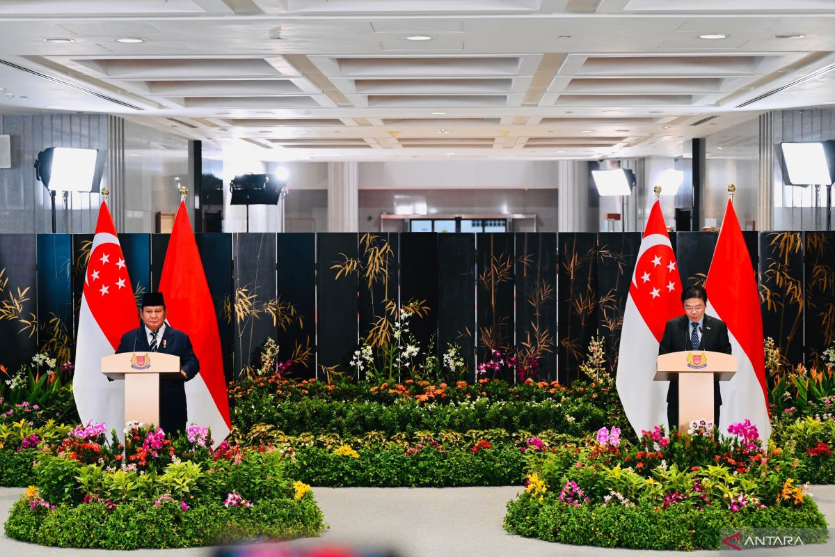 Presiden Prabowo Subianto dan PM Singapura Lawrence Wong